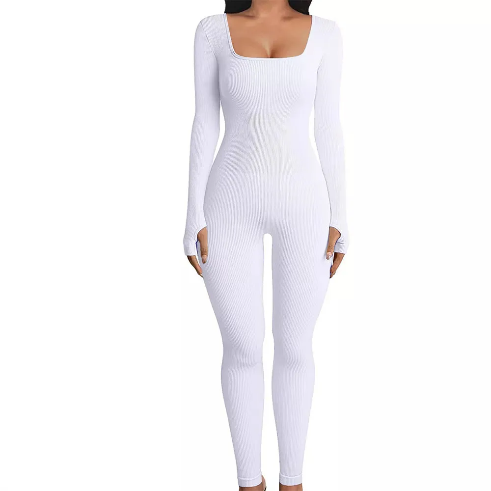 KIM| Square Neck Bodycon Jumpsuit