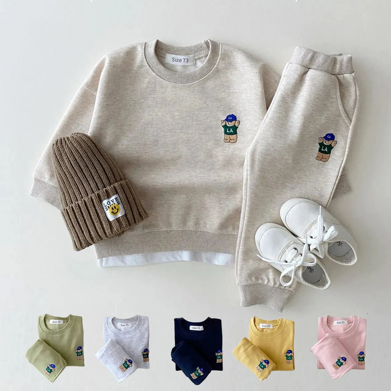 Korea Toddler Baby Boys Gilrs Clothes Sets