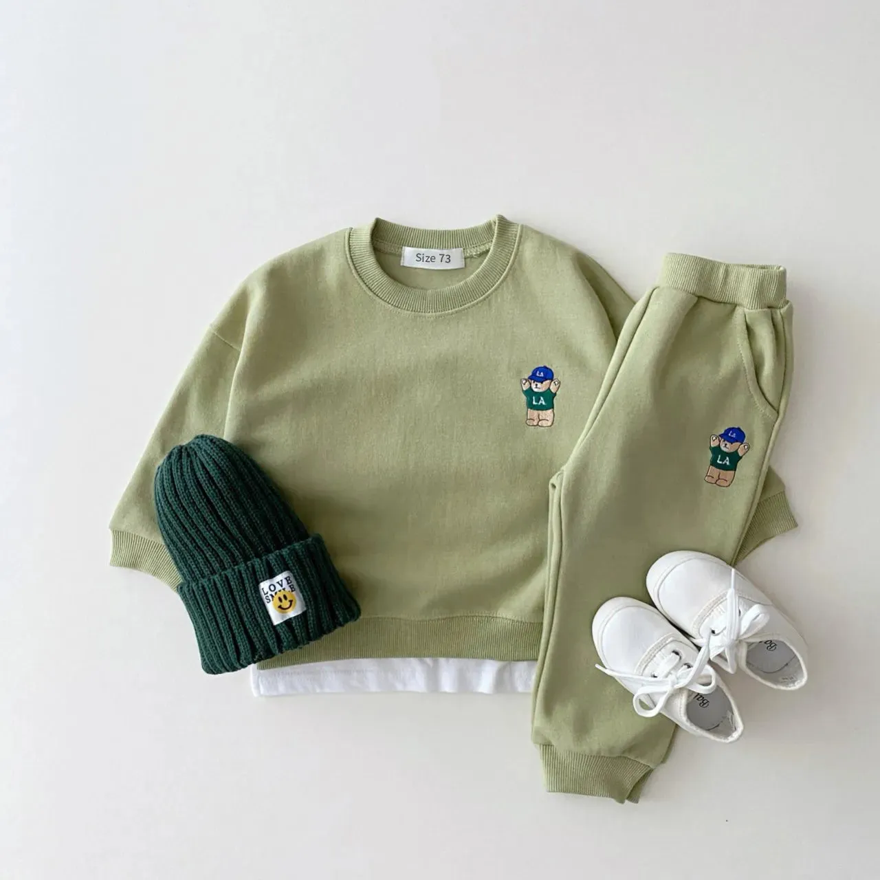Korea Toddler Baby Boys Gilrs Clothes Sets