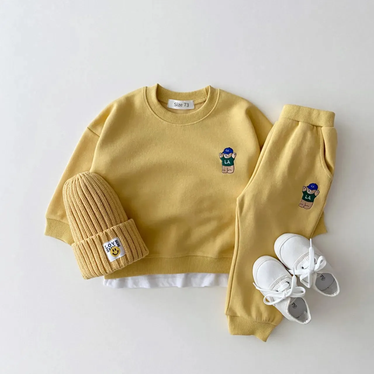 Korea Toddler Baby Boys Gilrs Clothes Sets