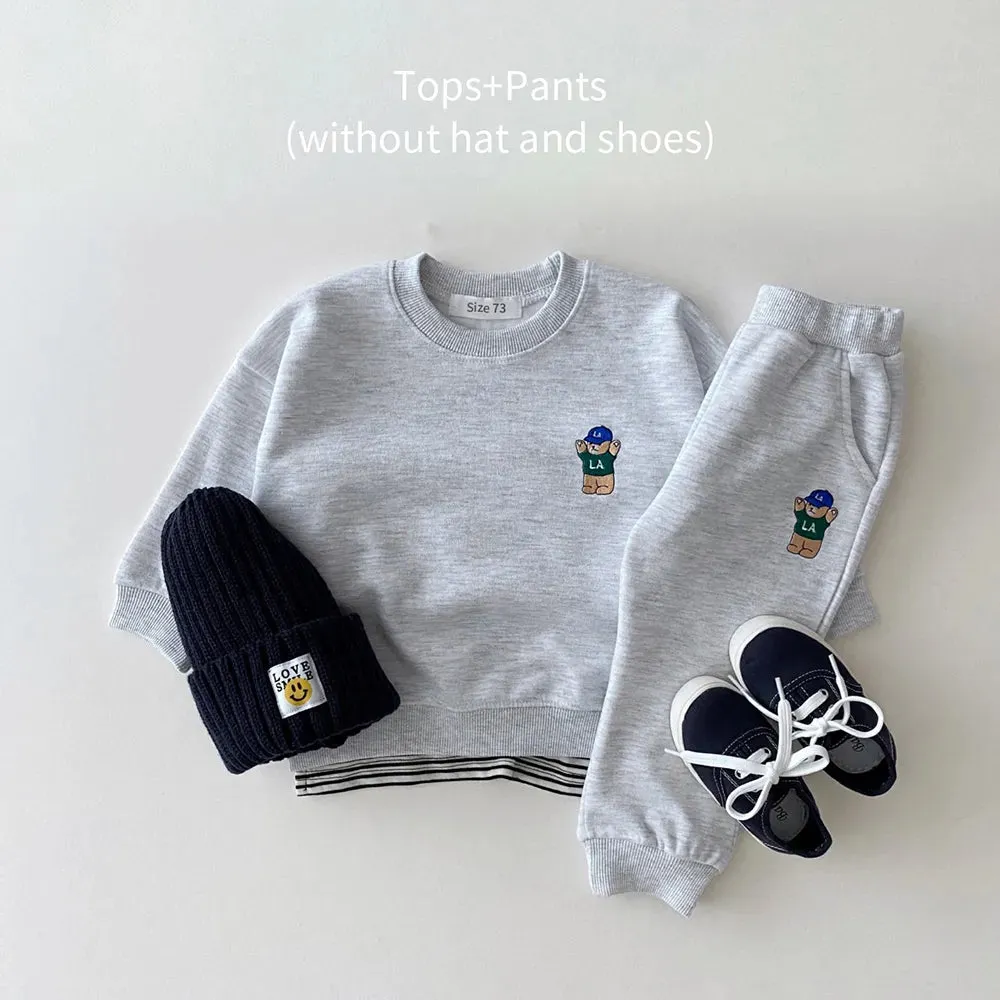 Korea Toddler Baby Boys Gilrs Clothes Sets