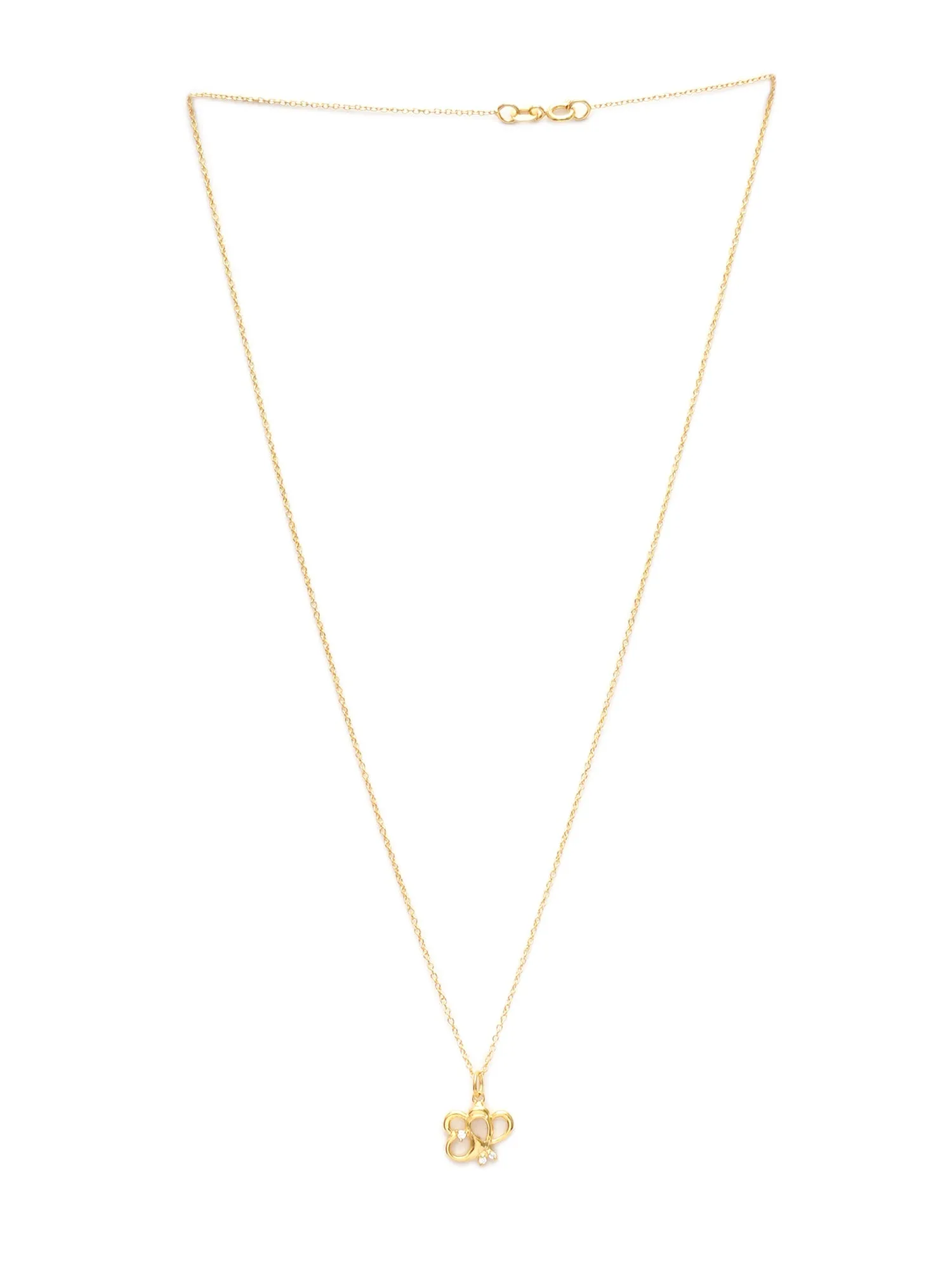 KUNUZ 925 Sterling Silver Gold Plated Gnapati Shape Pendent for Women