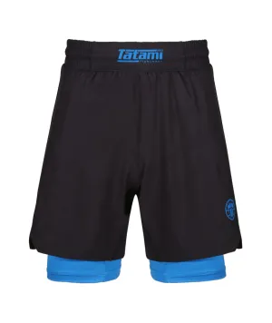Ladies Dual Layer Grappling Shorts - Blue