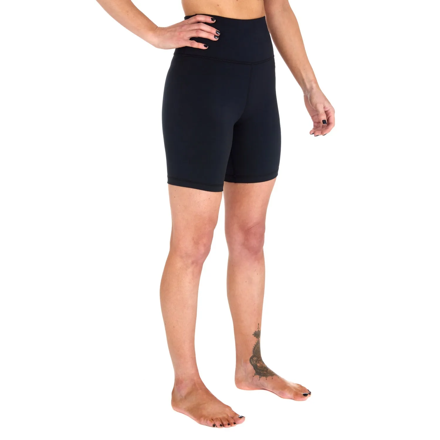 Ladies Fusion Longline Shorts - Black