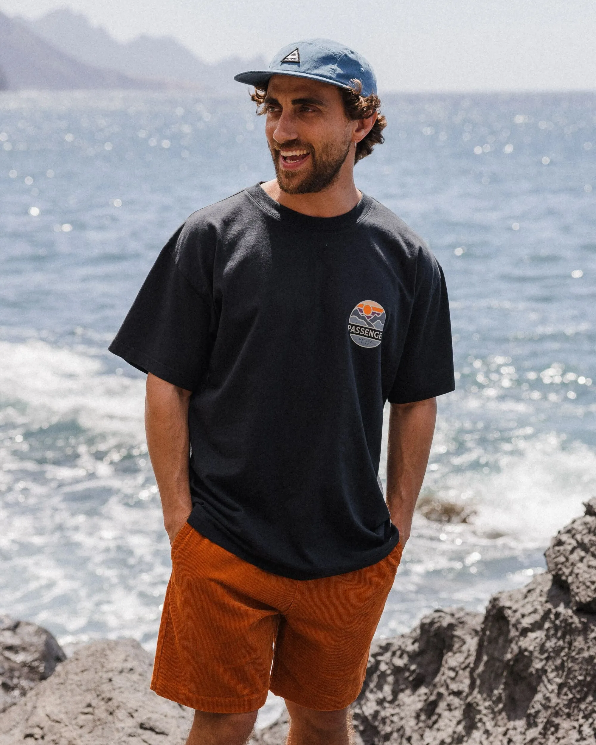 Laidback Recycled Cotton Relaxed Fit T-Shirt - Black