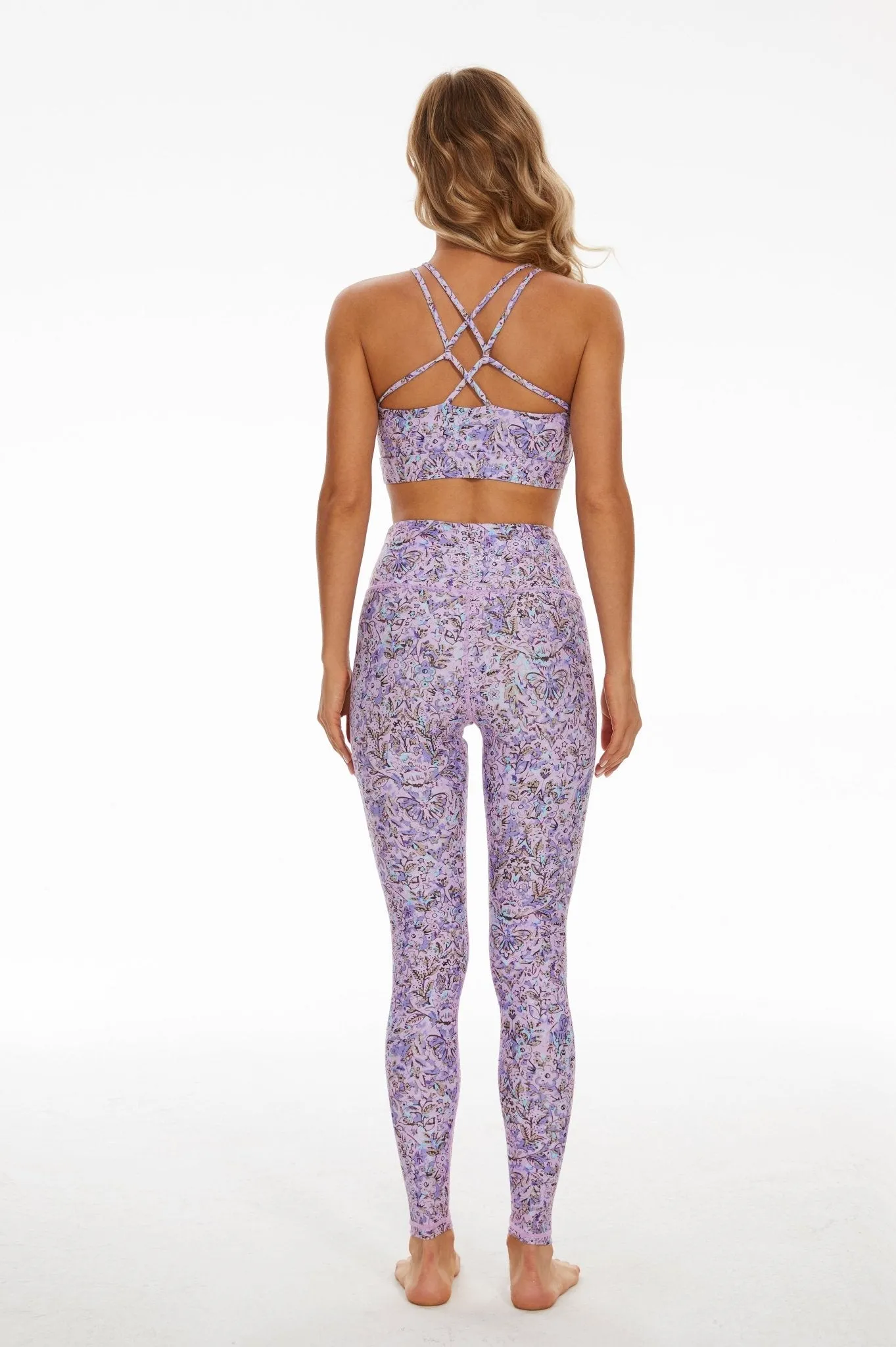 Lavender Bloom Full-Length Leggings
