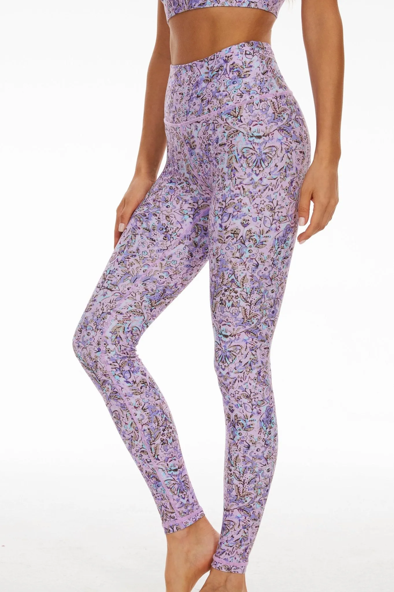 Lavender Bloom Full-Length Leggings