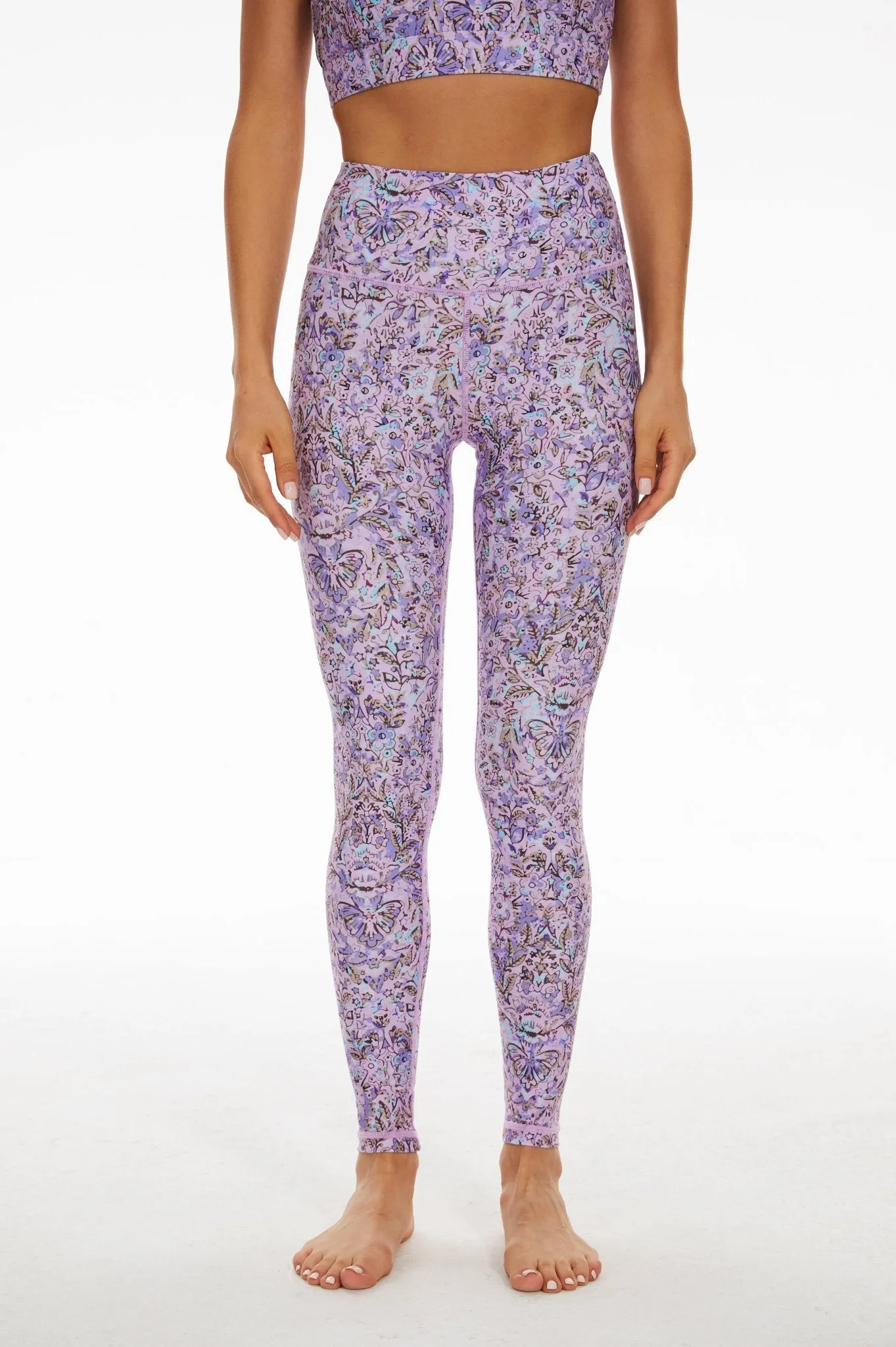 Lavender Bloom Full-Length Leggings