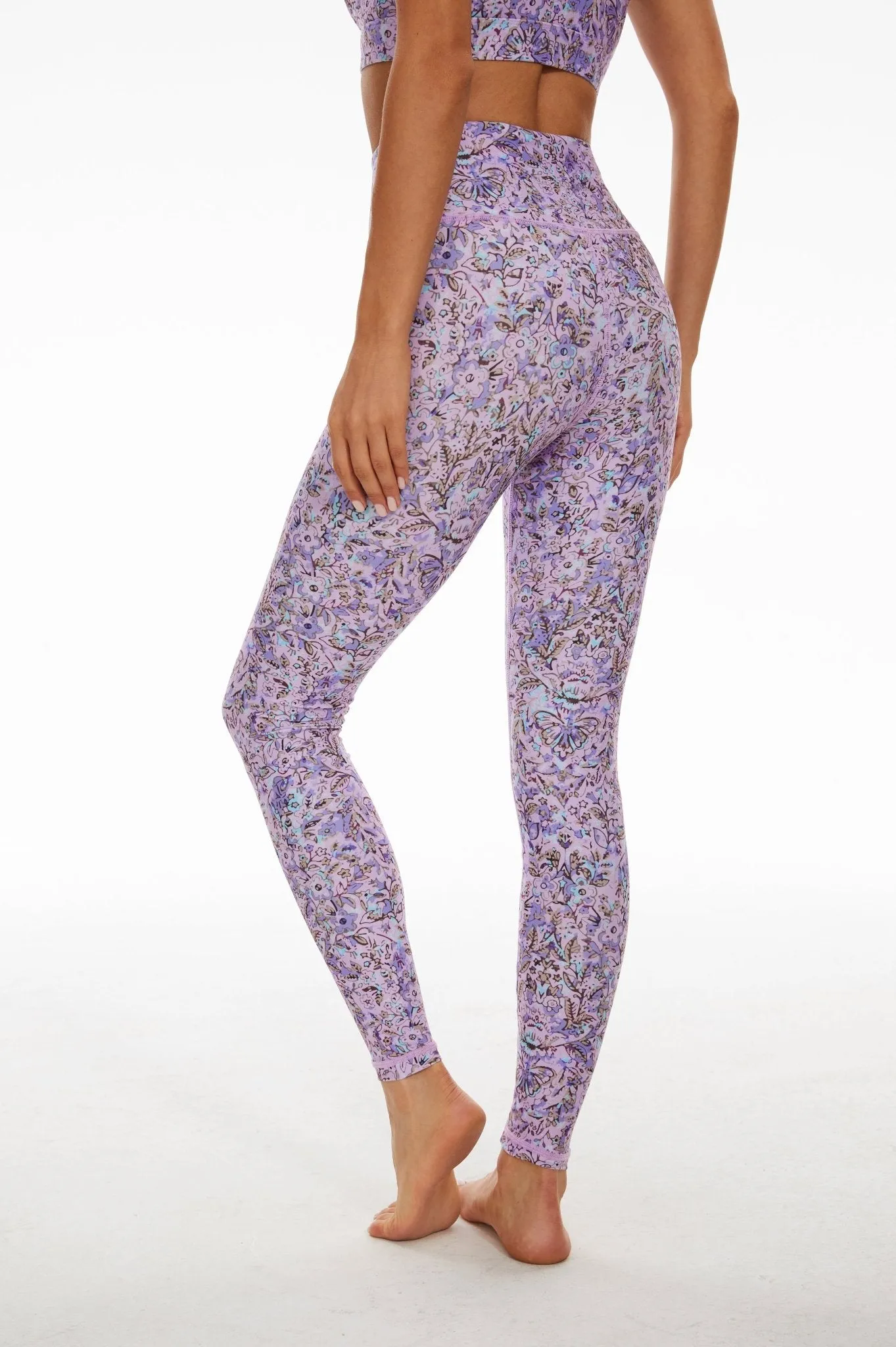 Lavender Bloom Full-Length Leggings