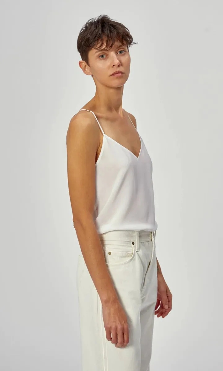 Layla Silk Cami - Bright White