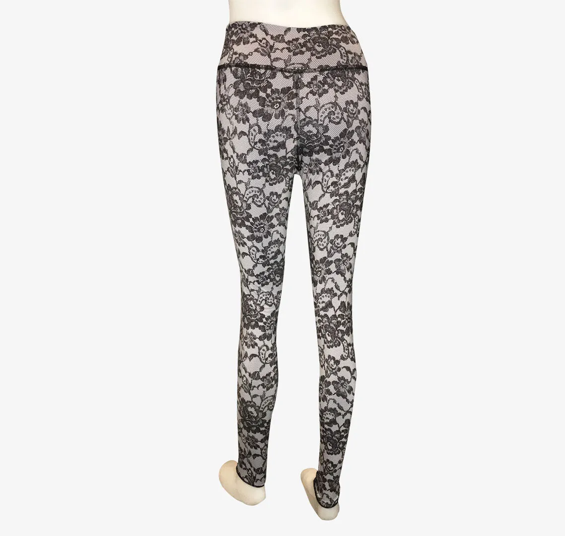 LEGGINGS BLACK LACE/BLACK