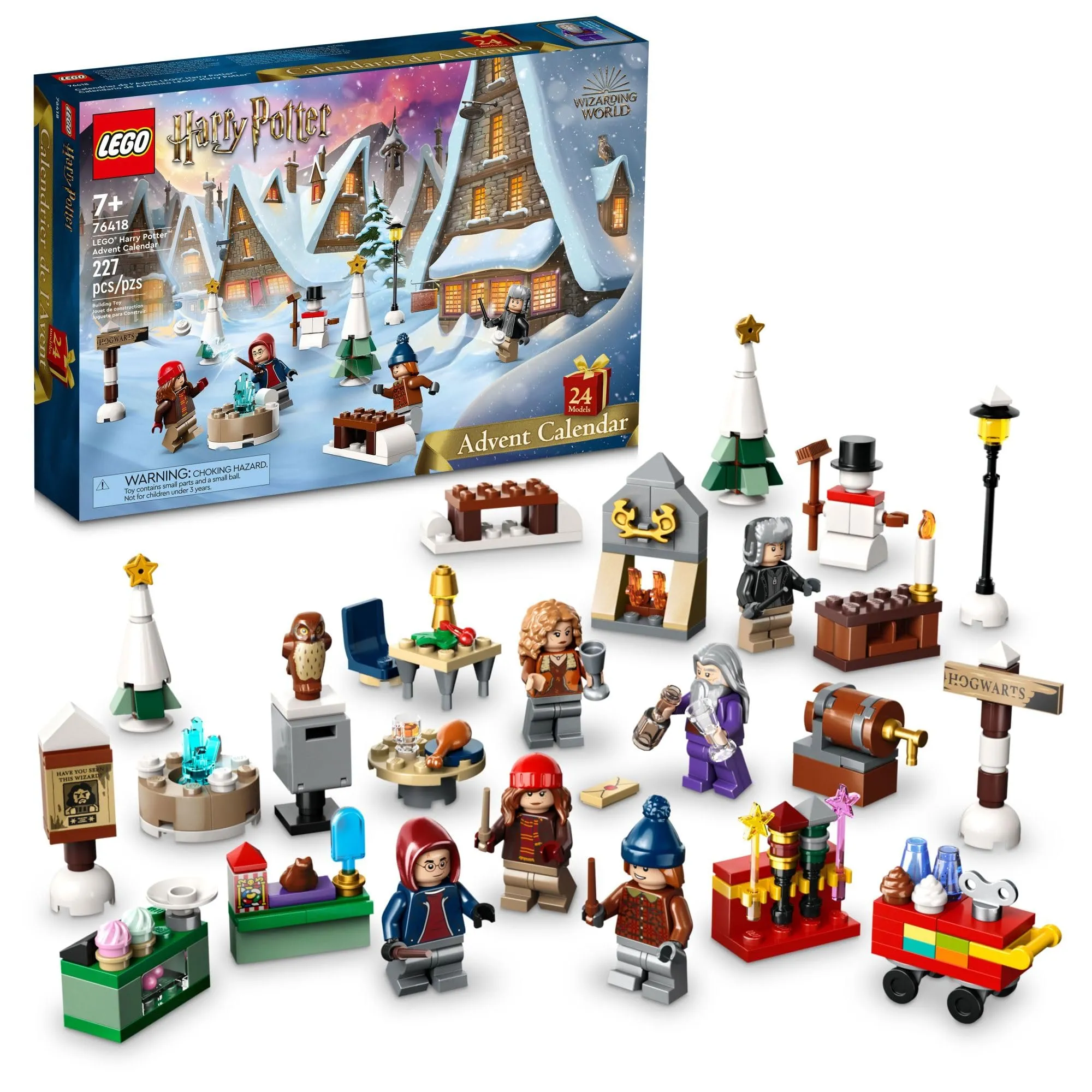 LEGO Harry Potter 2023 Advent Calendar 76418 Christmas Countdown Playset with Daily Suprises, Discover New Experiences with this Holiday Gift Featuring 18 Hogsmeade Village Mini Builds & 6 Minifigures