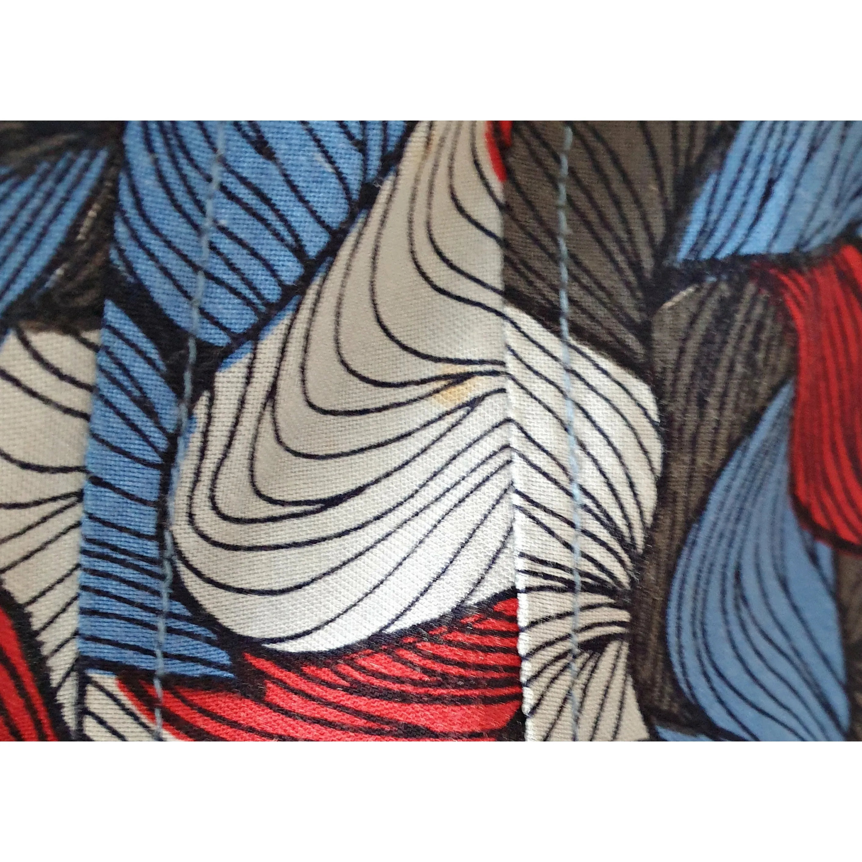 Leonard St dress with blue and red leaves print size 6 (best fits 6-8)
