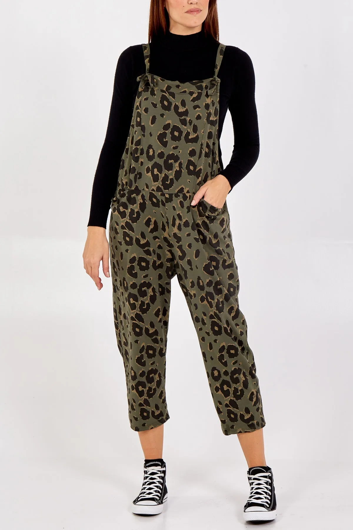 Leopard Print Dungarees