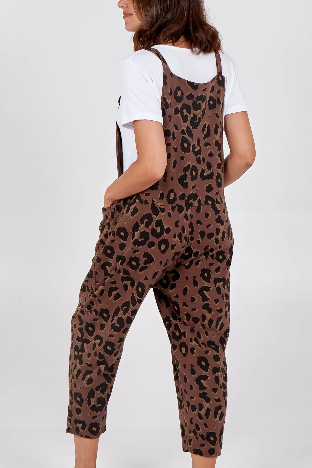 Leopard Print Dungarees