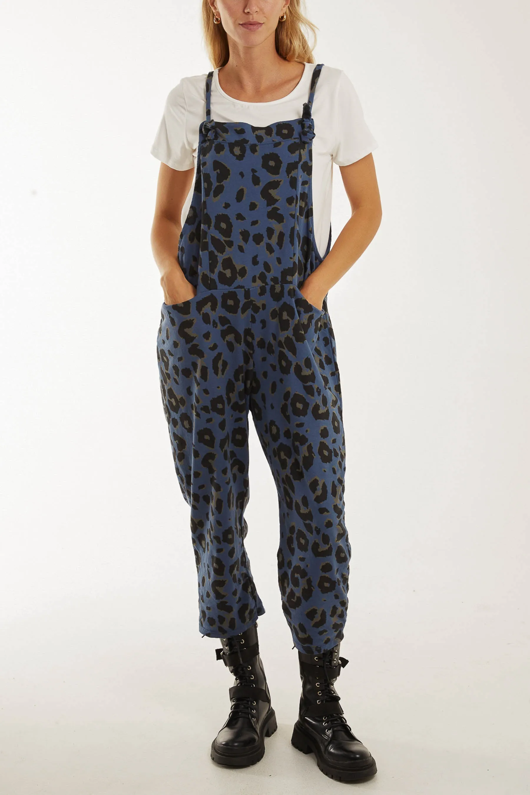 Leopard Print Dungarees