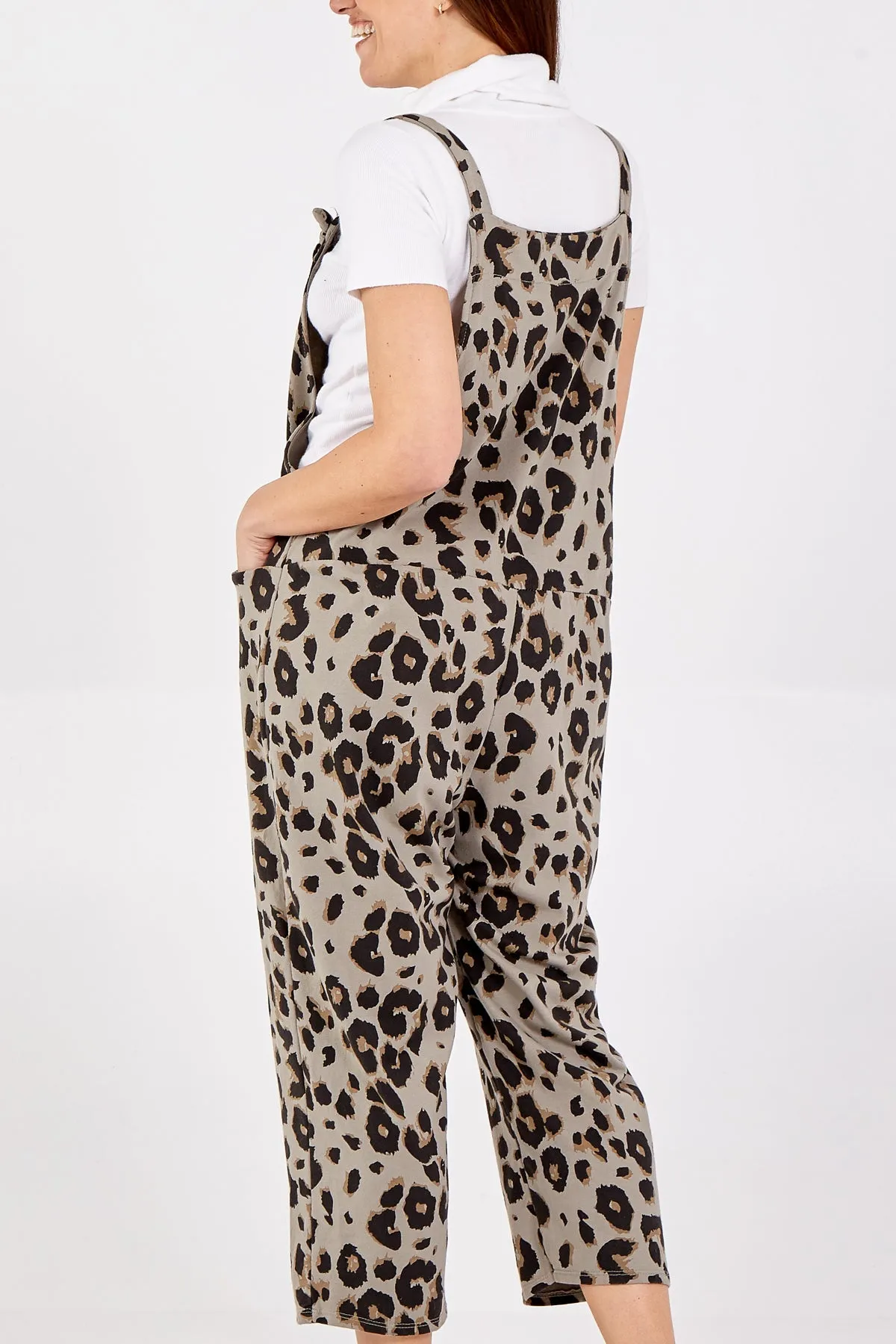 Leopard Print Dungarees