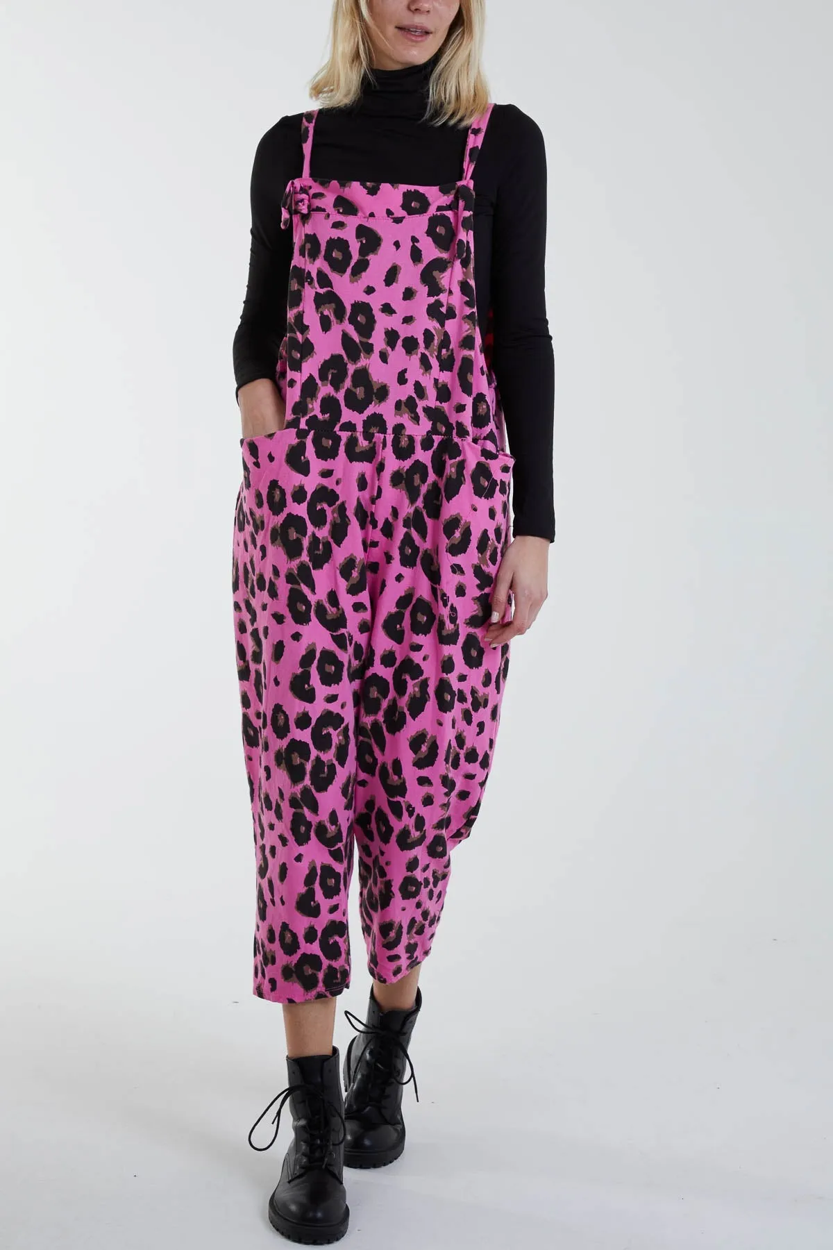 Leopard Print Dungarees