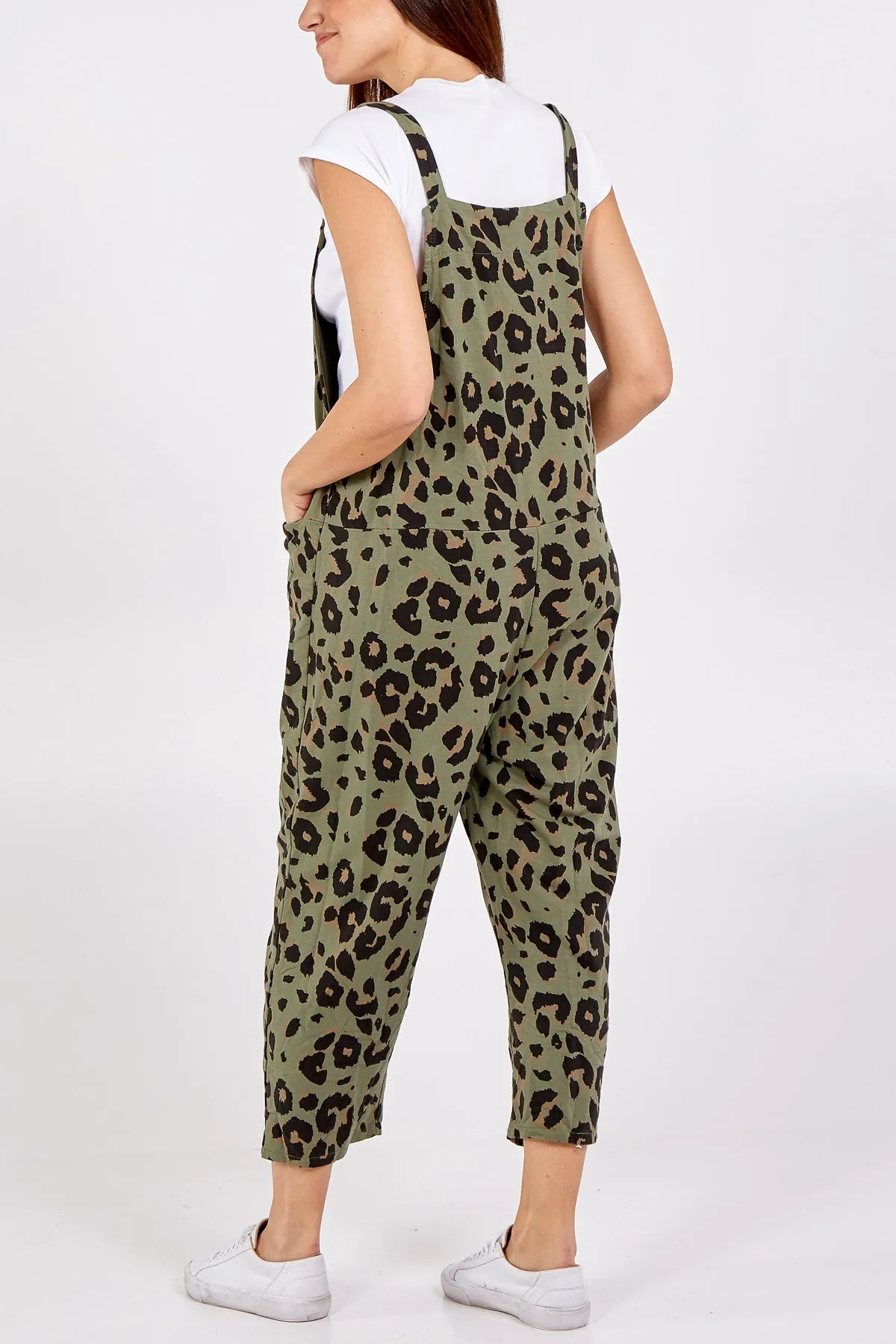 Leopard Print Dungarees