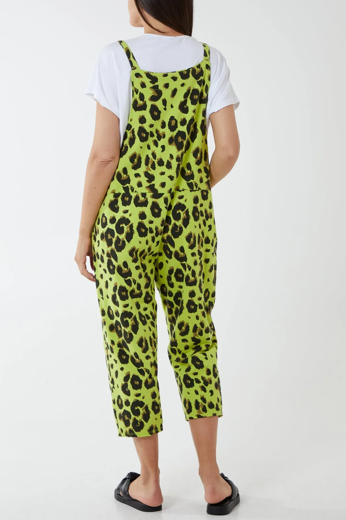 Leopard Print Dungarees