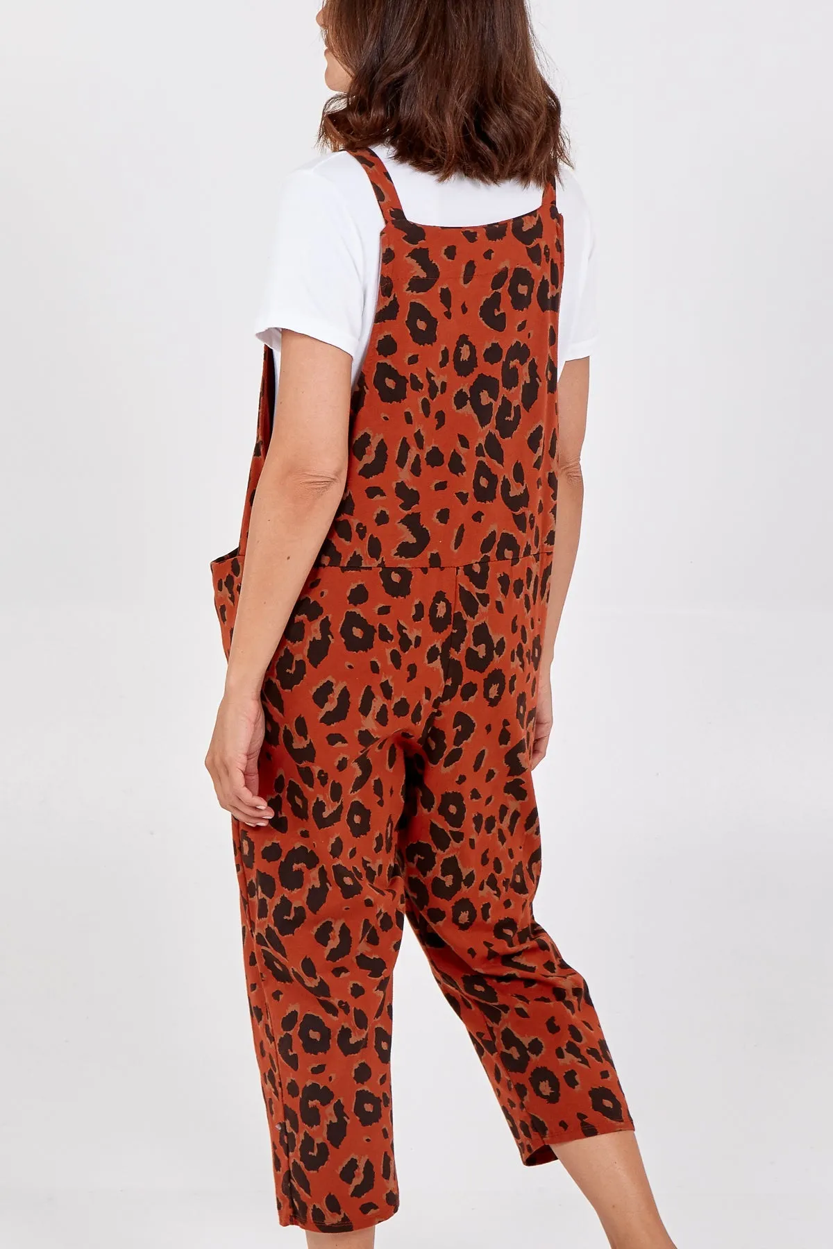 Leopard Print Dungarees