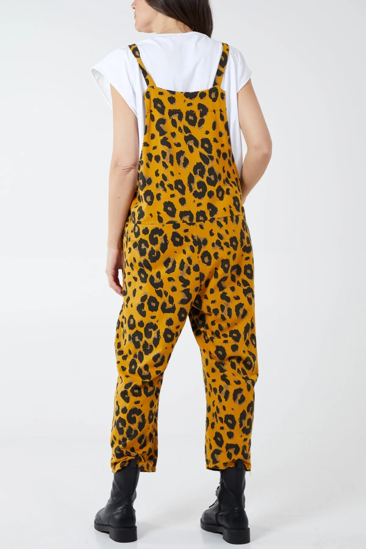 Leopard Print Dungarees