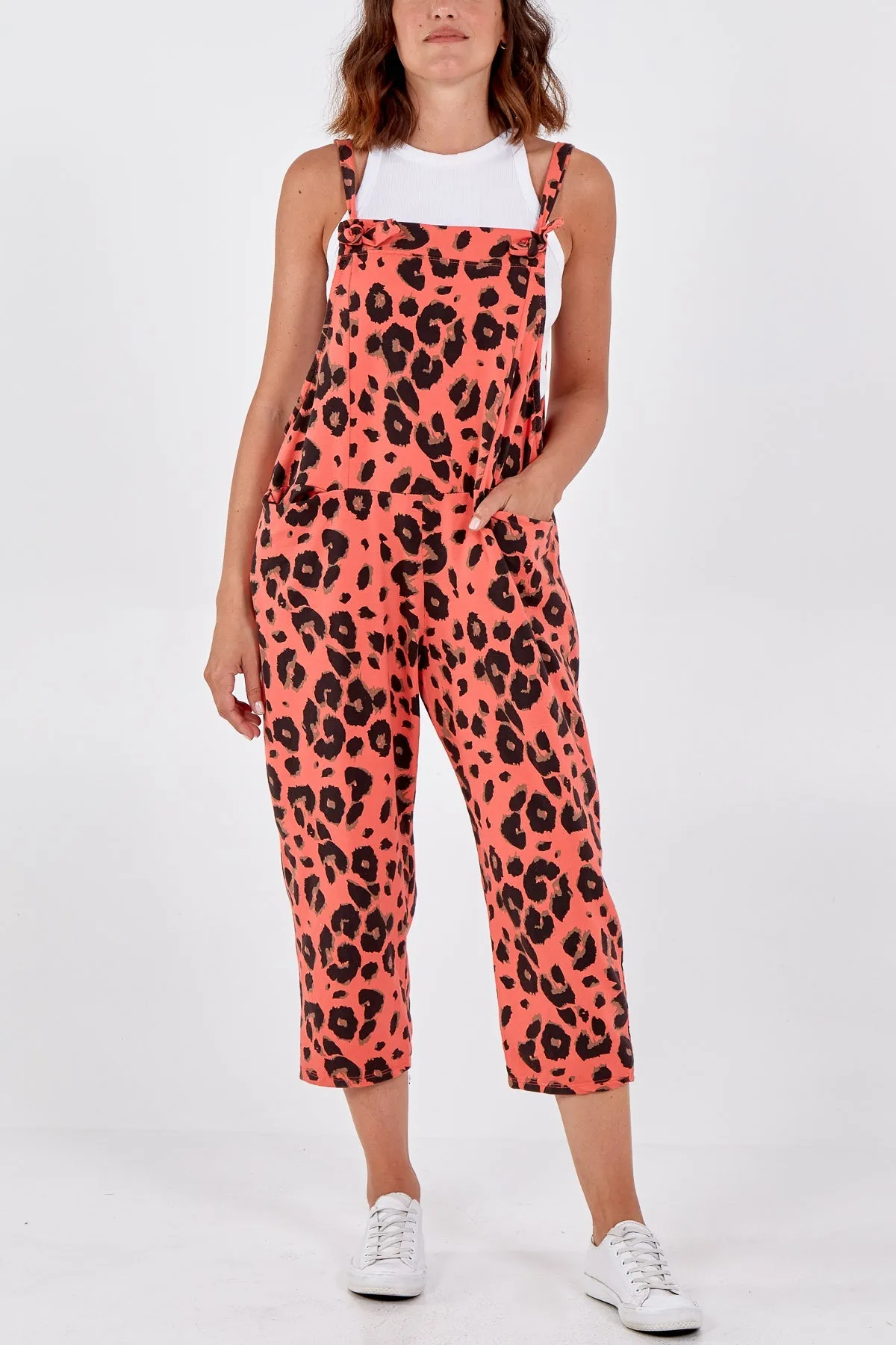 Leopard Print Dungarees