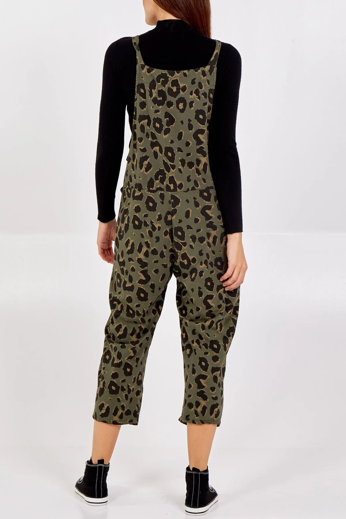 Leopard Print Dungarees