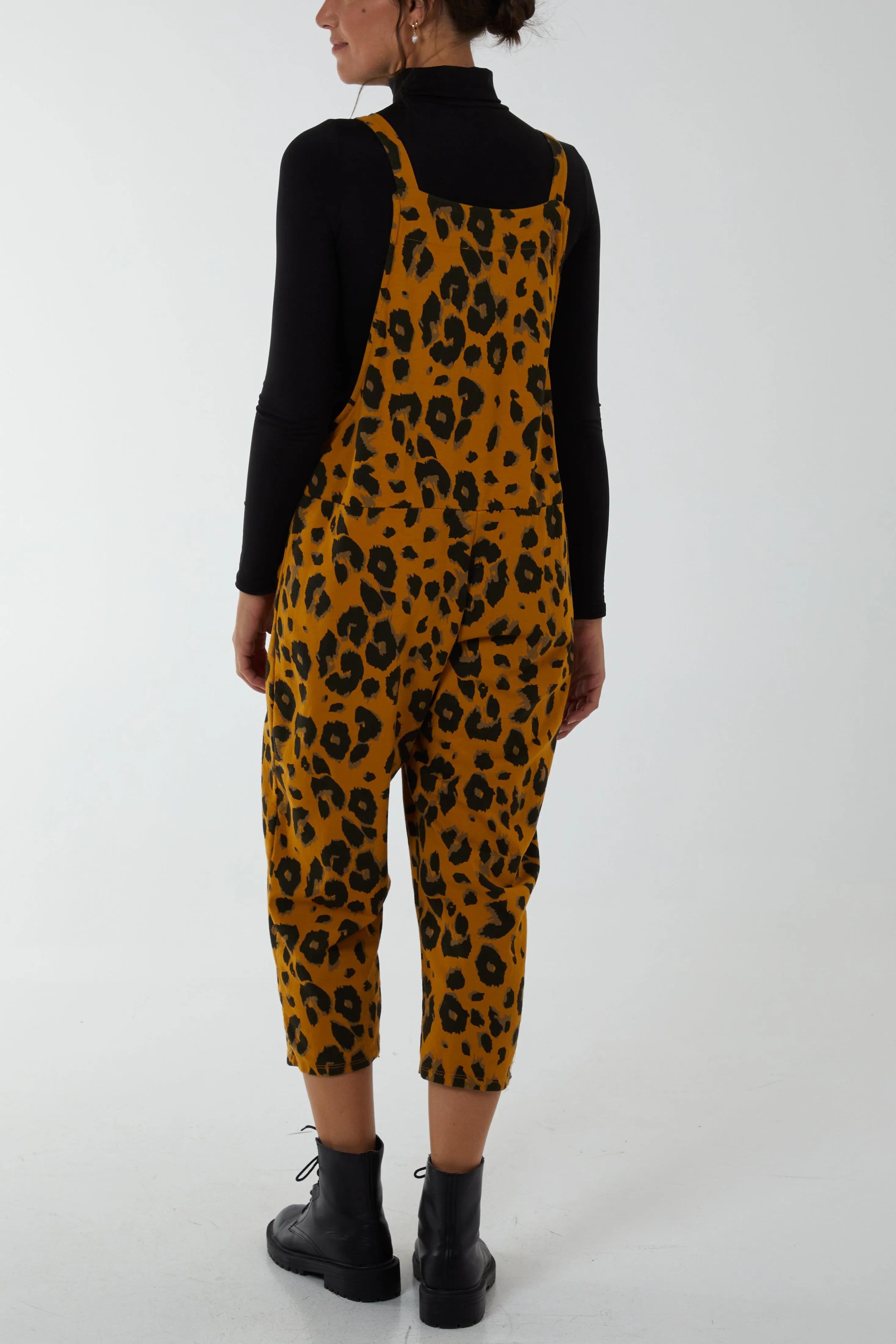 Leopard Print Dungarees