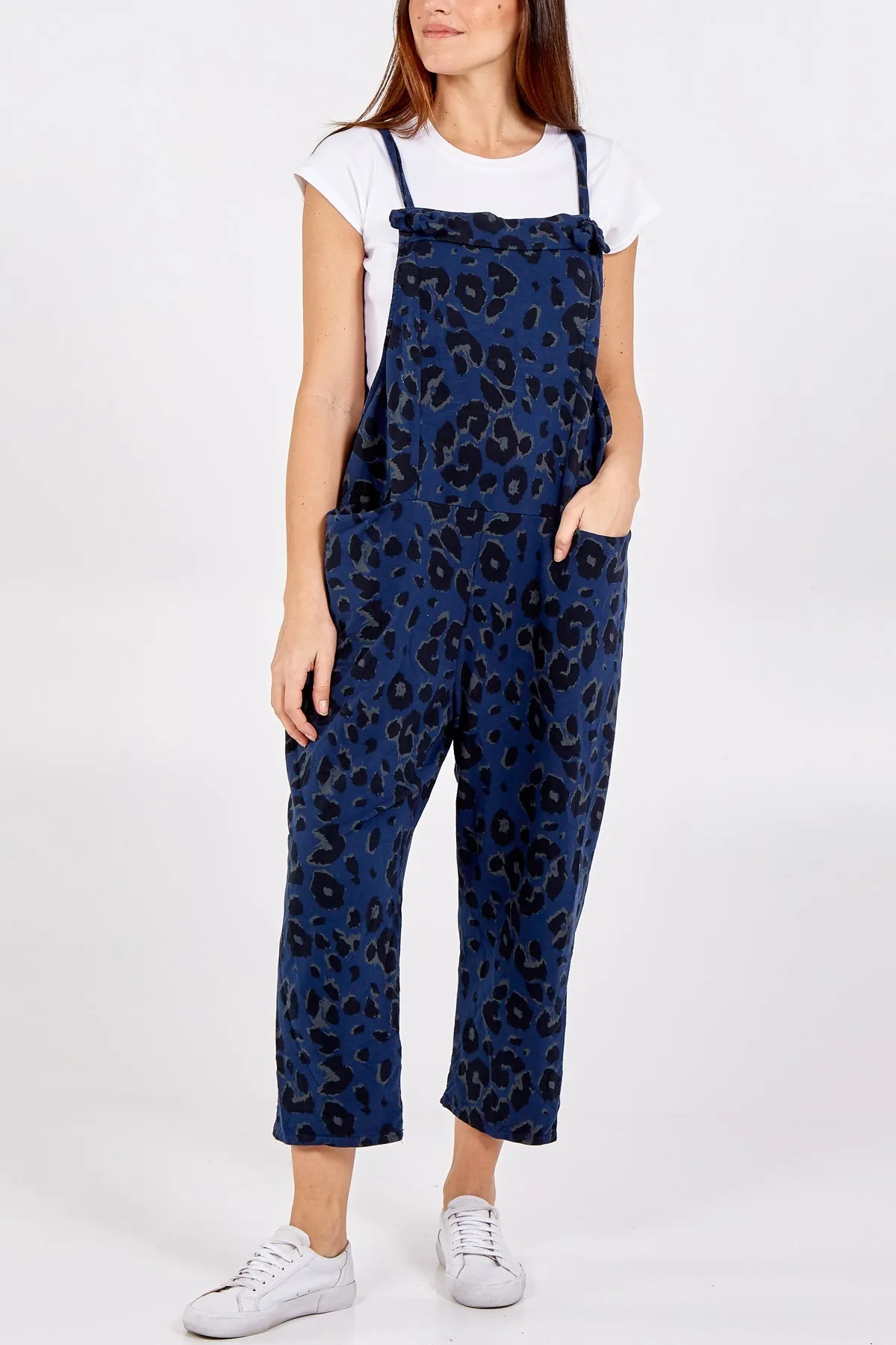 Leopard Print Dungarees