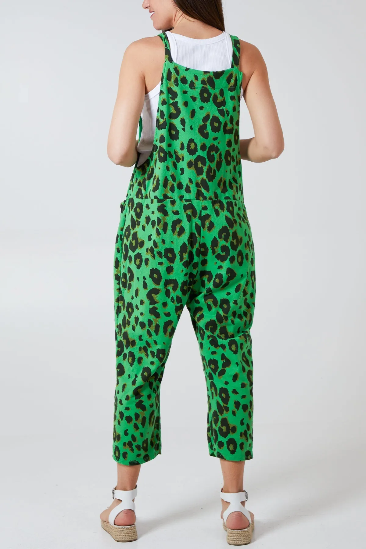 Leopard Print Dungarees