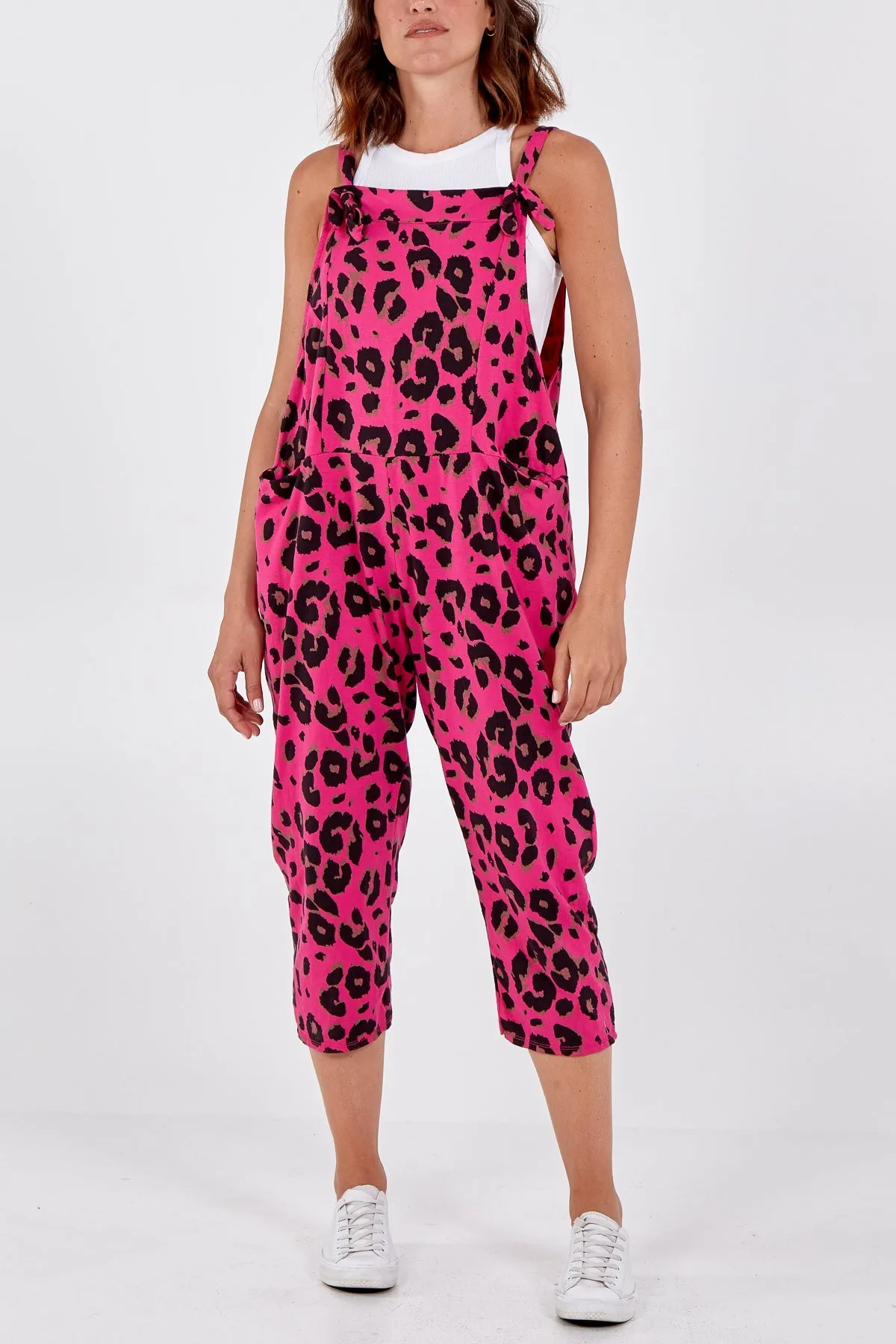 Leopard Print Dungarees