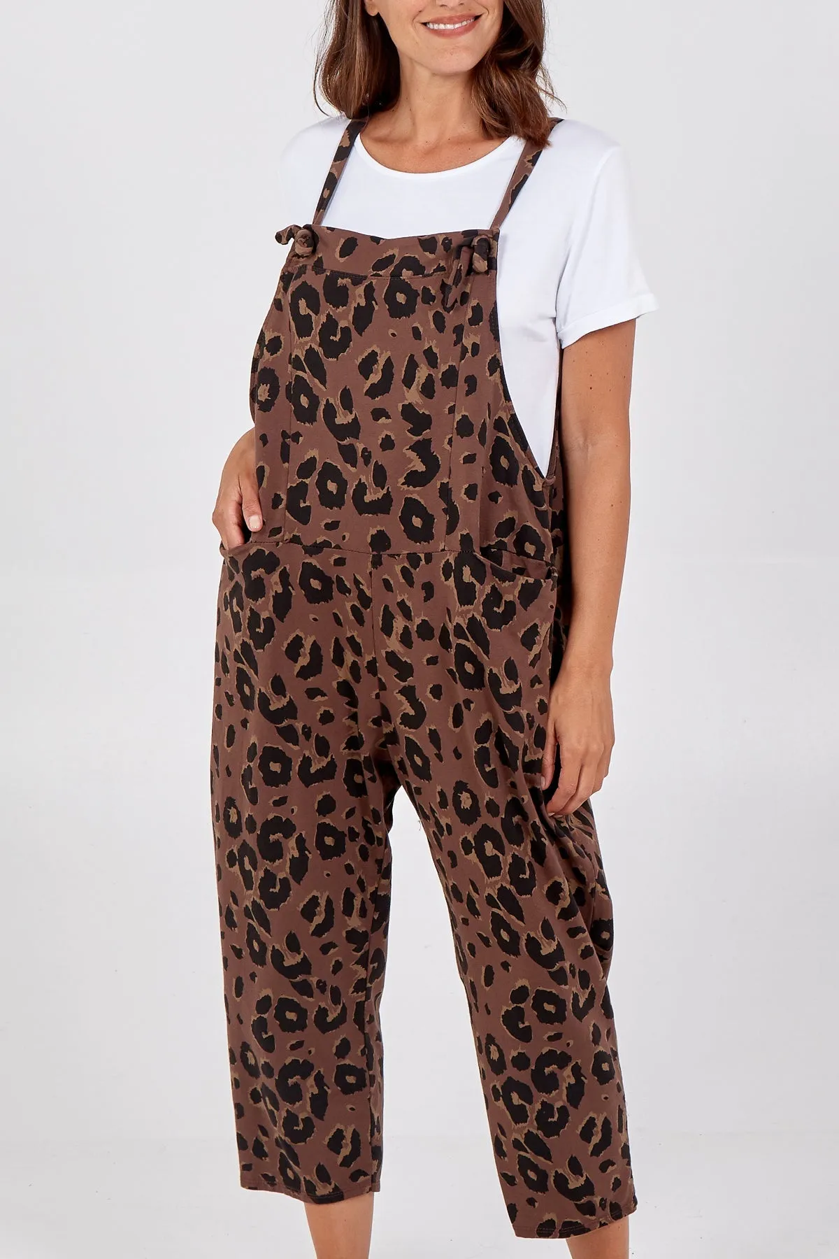 Leopard Print Dungarees