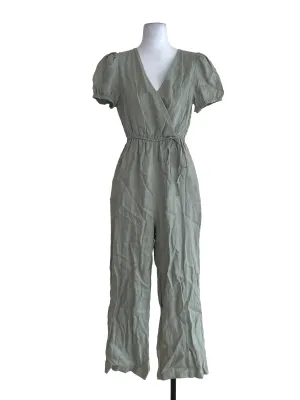 Light Green Puff Sleeves Jumpsuit TEM