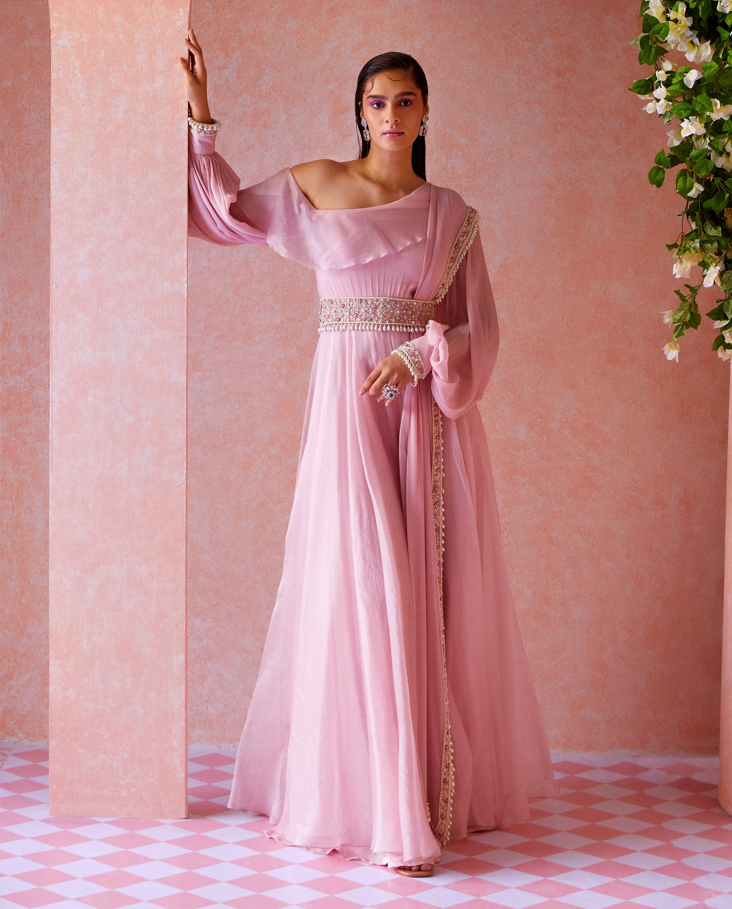 Light Pink Jaslyn Jumpsuit Set