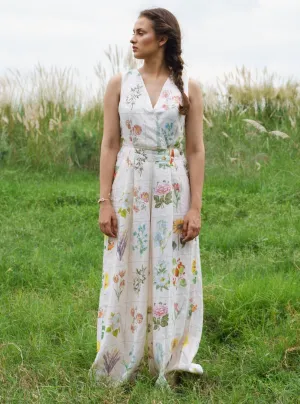 Light Yellow Roza Printed Jumpsuit