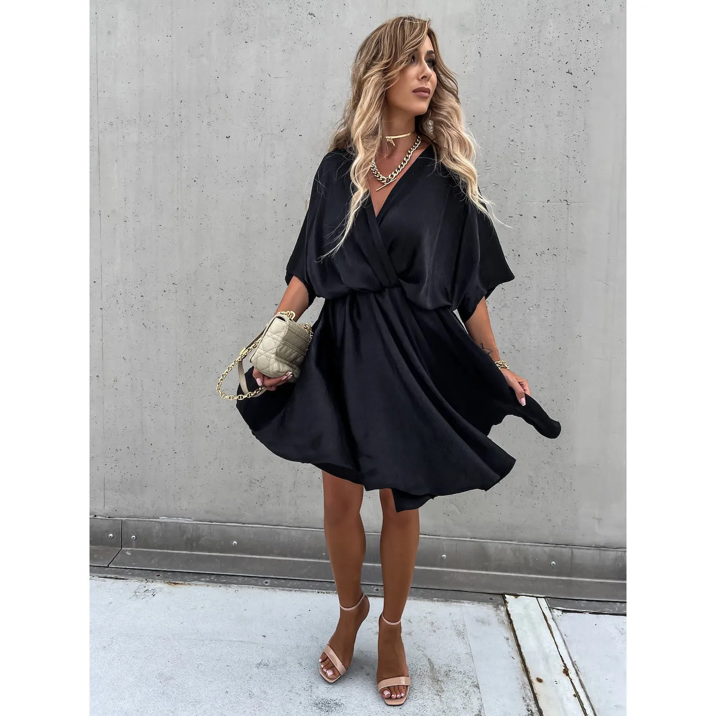 💖Limited Sale 50% OFF💖Women's Fluttering Loose Waist Irregular Hem Dresses