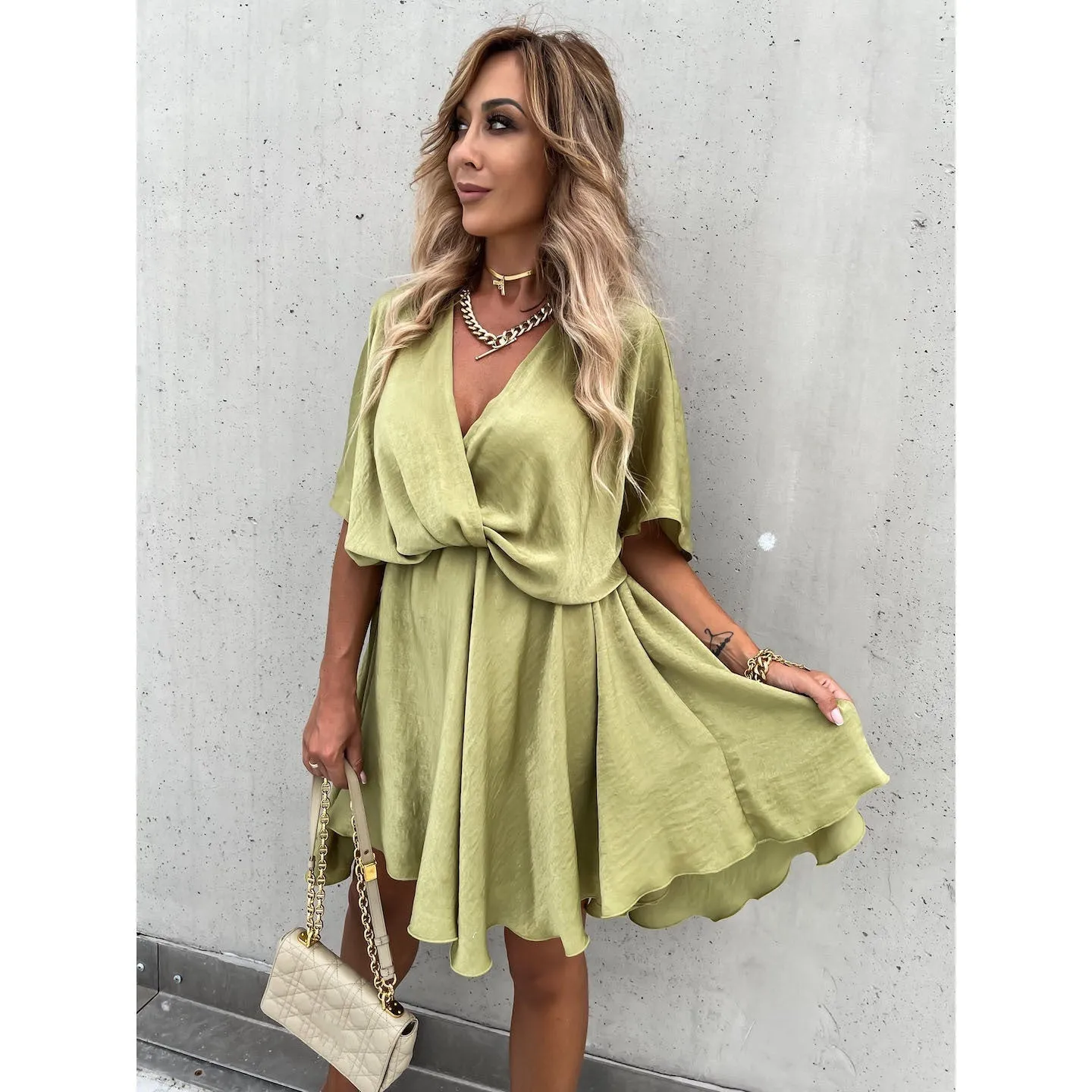 💖Limited Sale 50% OFF💖Women's Fluttering Loose Waist Irregular Hem Dresses