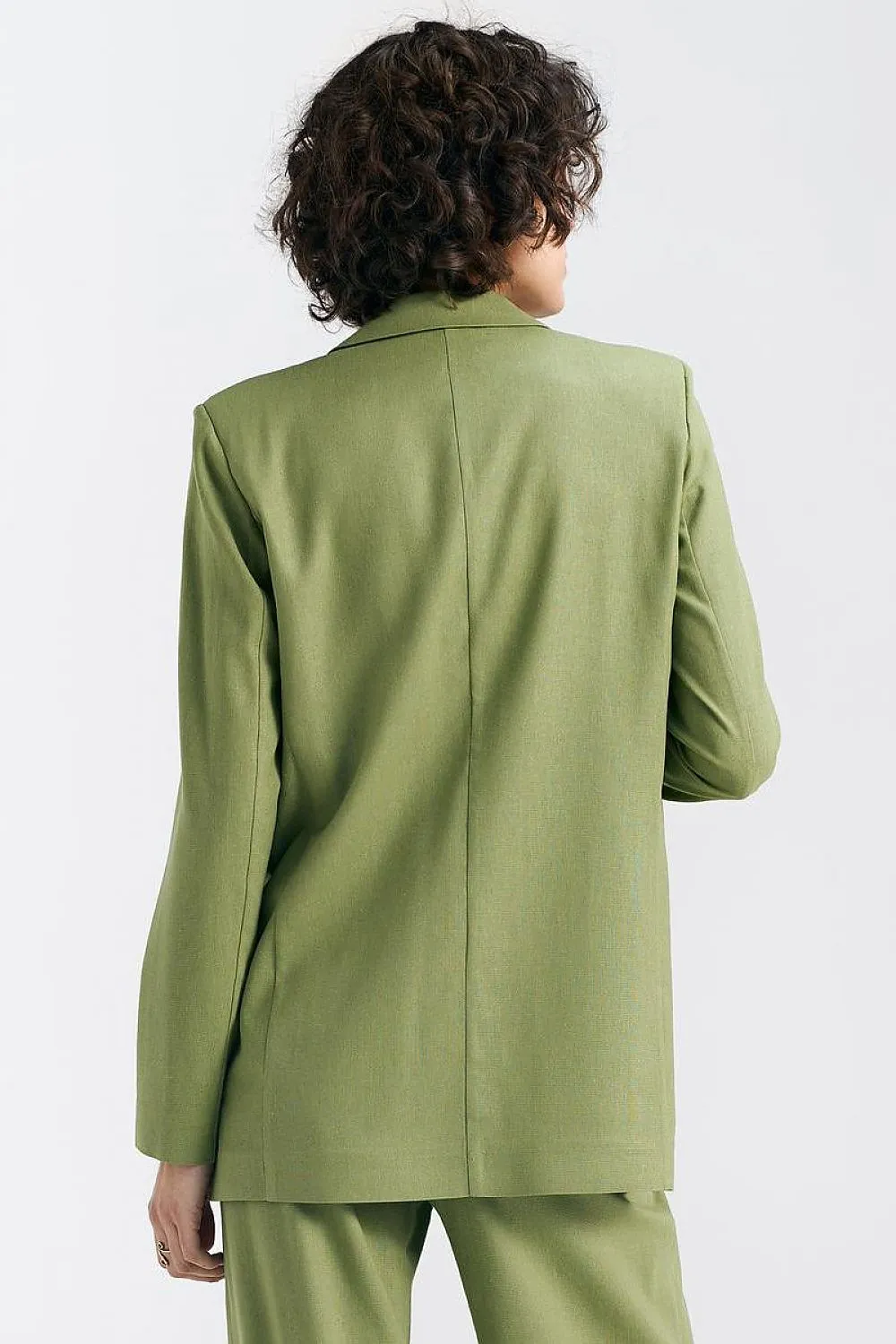 Lined Lapel Loose-Fit Jacket