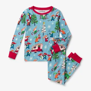 Little Blue House Pajama Set - Gnome for the Holidays