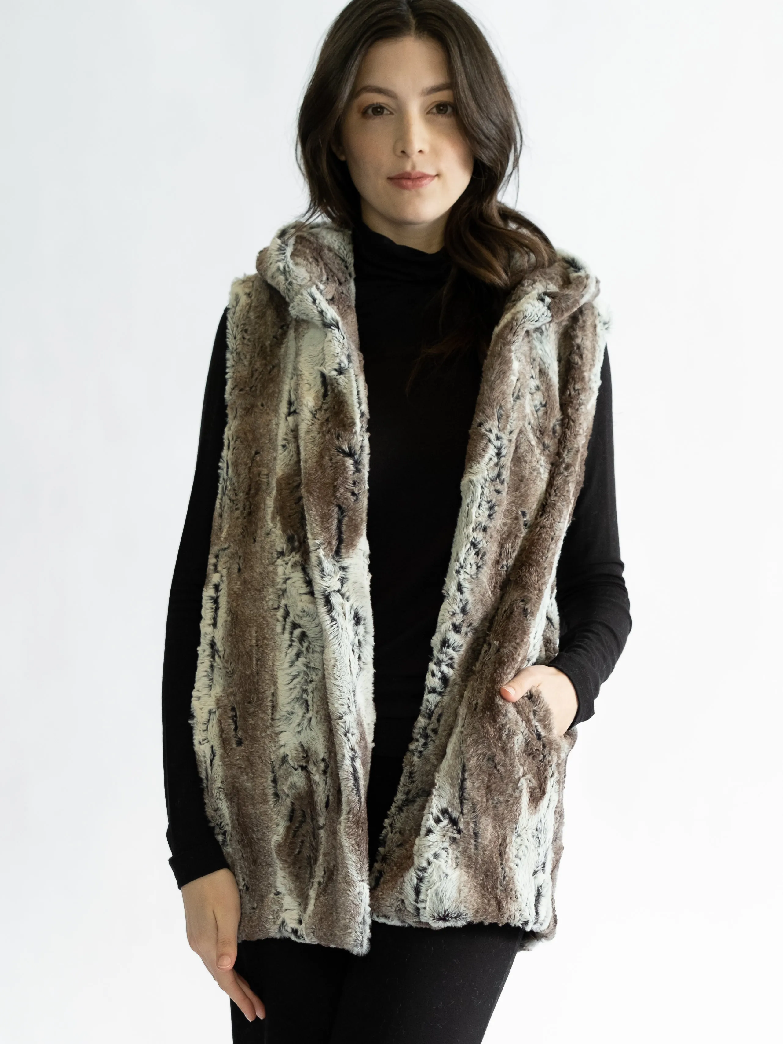 Lola Faux Fur Hooded Vest