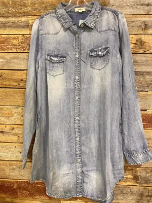 Long Sleeve Denim Dress Tunic