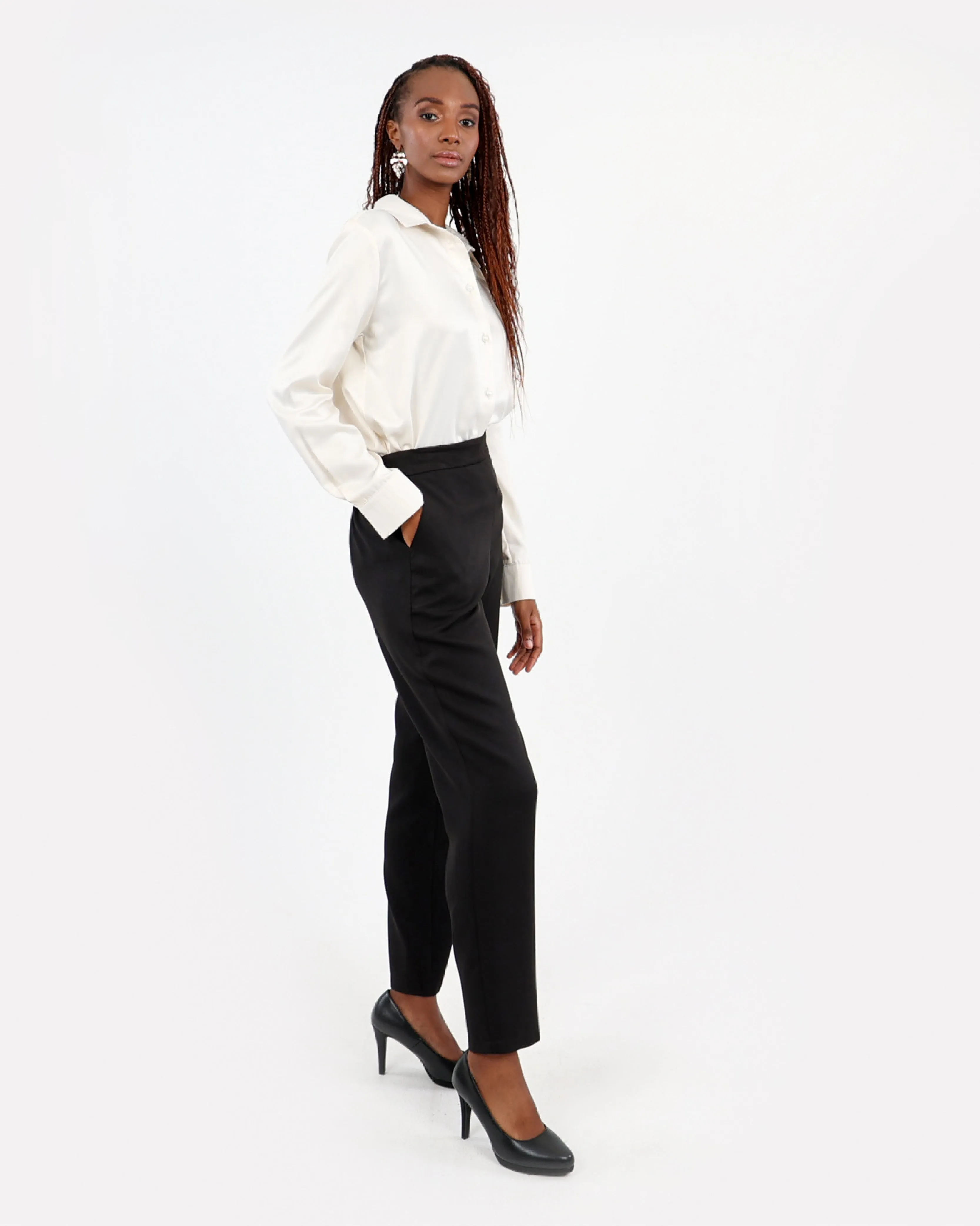 Long Sleeve Satin Blouse