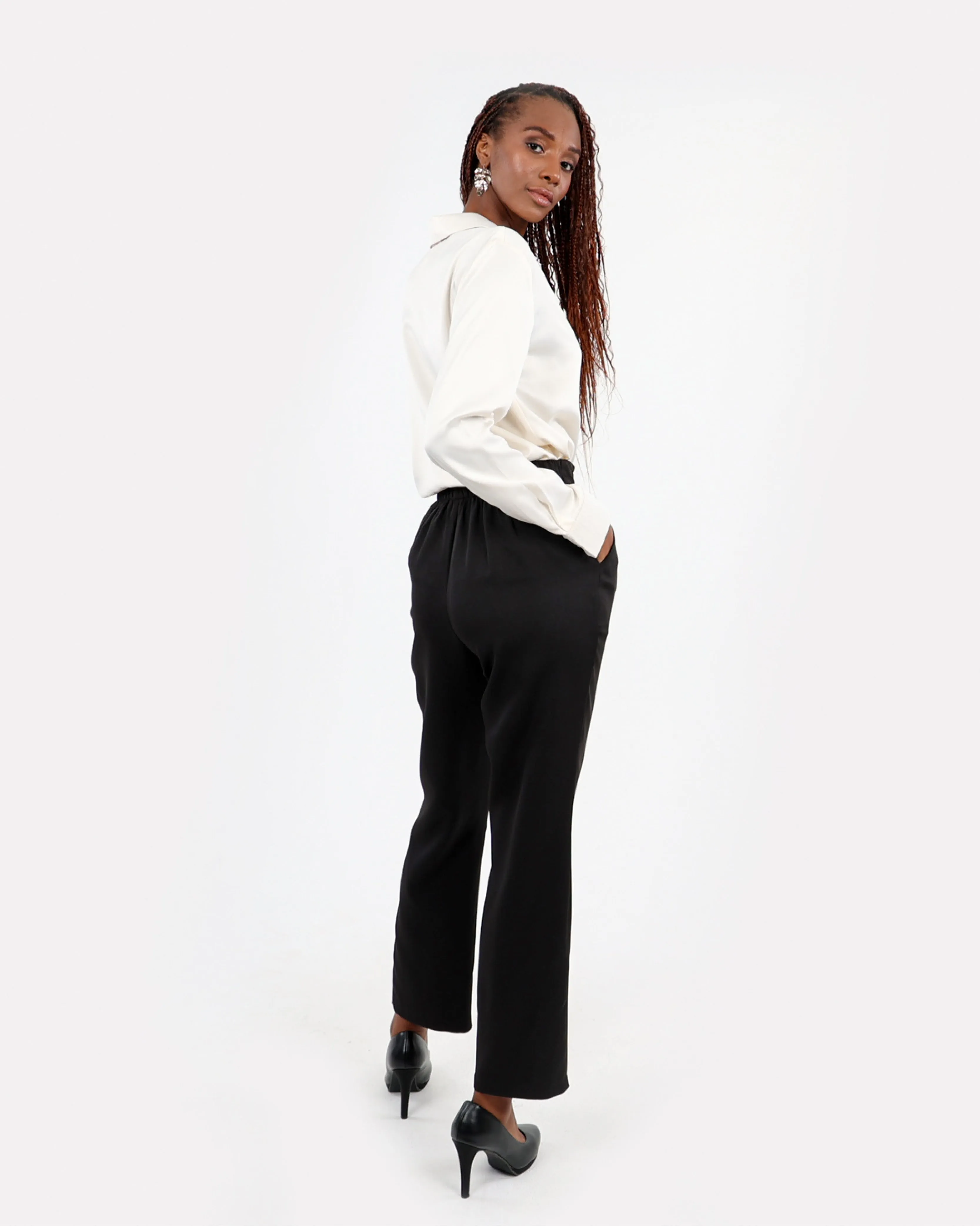 Long Sleeve Satin Blouse