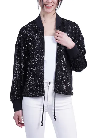 Love Token Sequined Evening Bomber Jacket