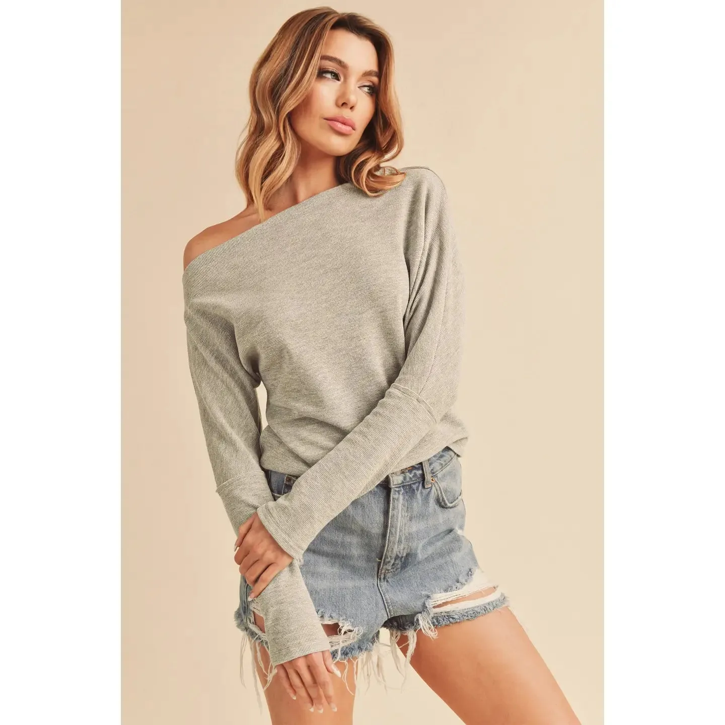 Lula Thermal Top Heather Grey or Black