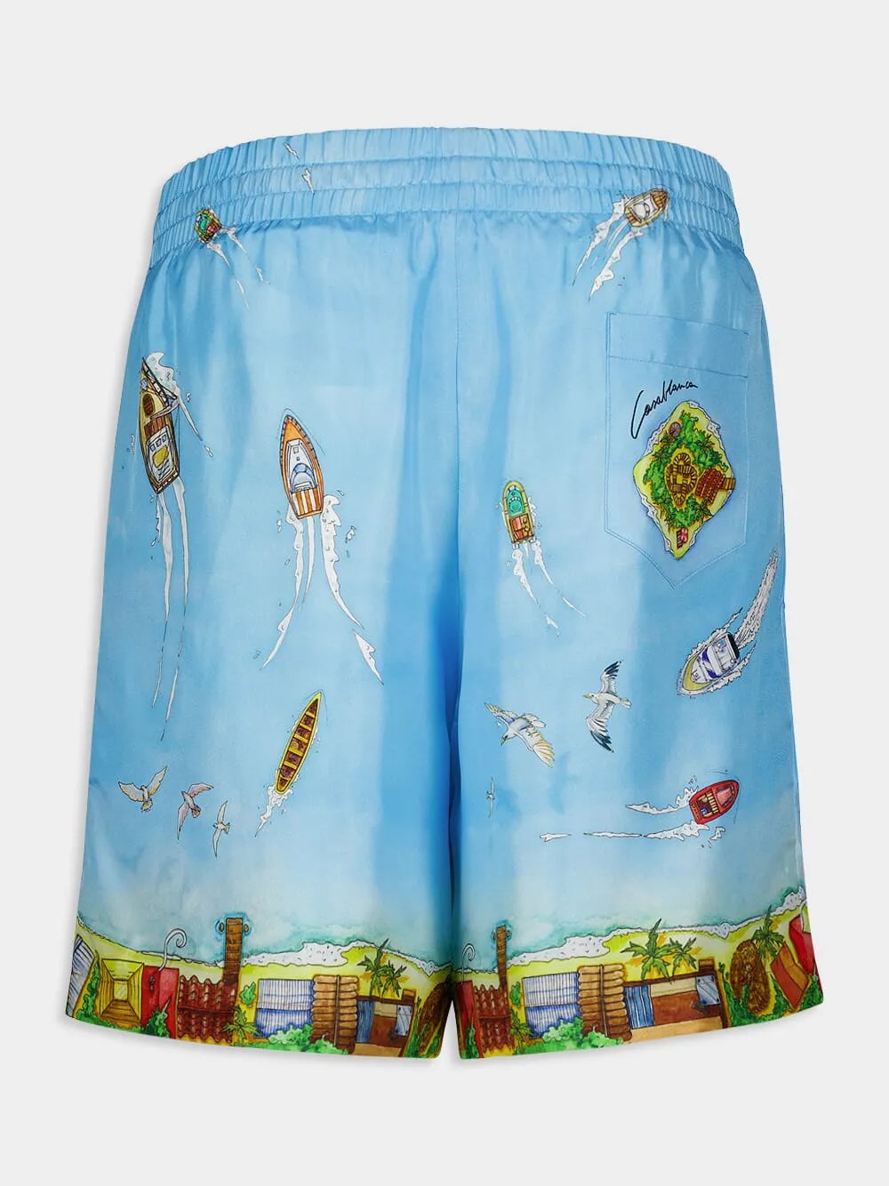 Maison Sur Piloti Silk Shorts