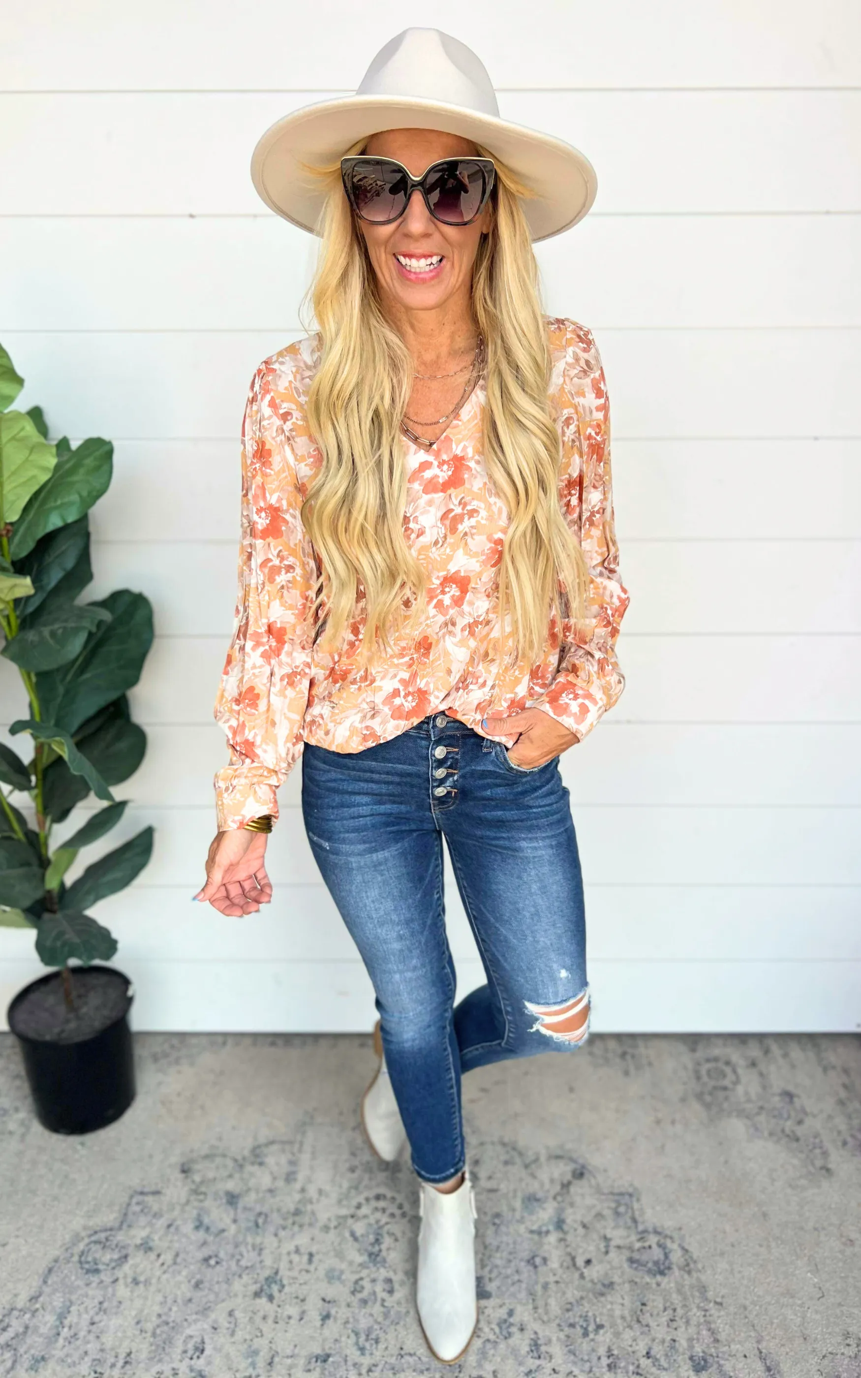 Marigold Rust Top - Final Sale