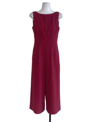 Maroon Plain Jumpsuit