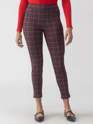 Mars Red Check Runway Legging